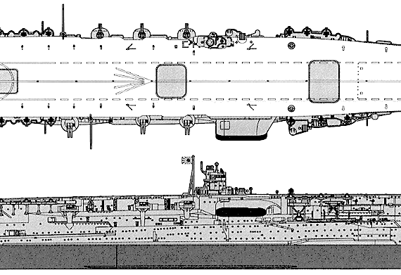Корабль IJN Akagi [Aircraft Carrier] - чертежи, габариты, рисунки